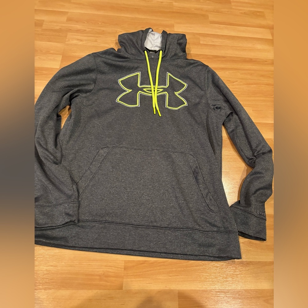 Under Armour Gray Hoodie with‎ Neon Accents